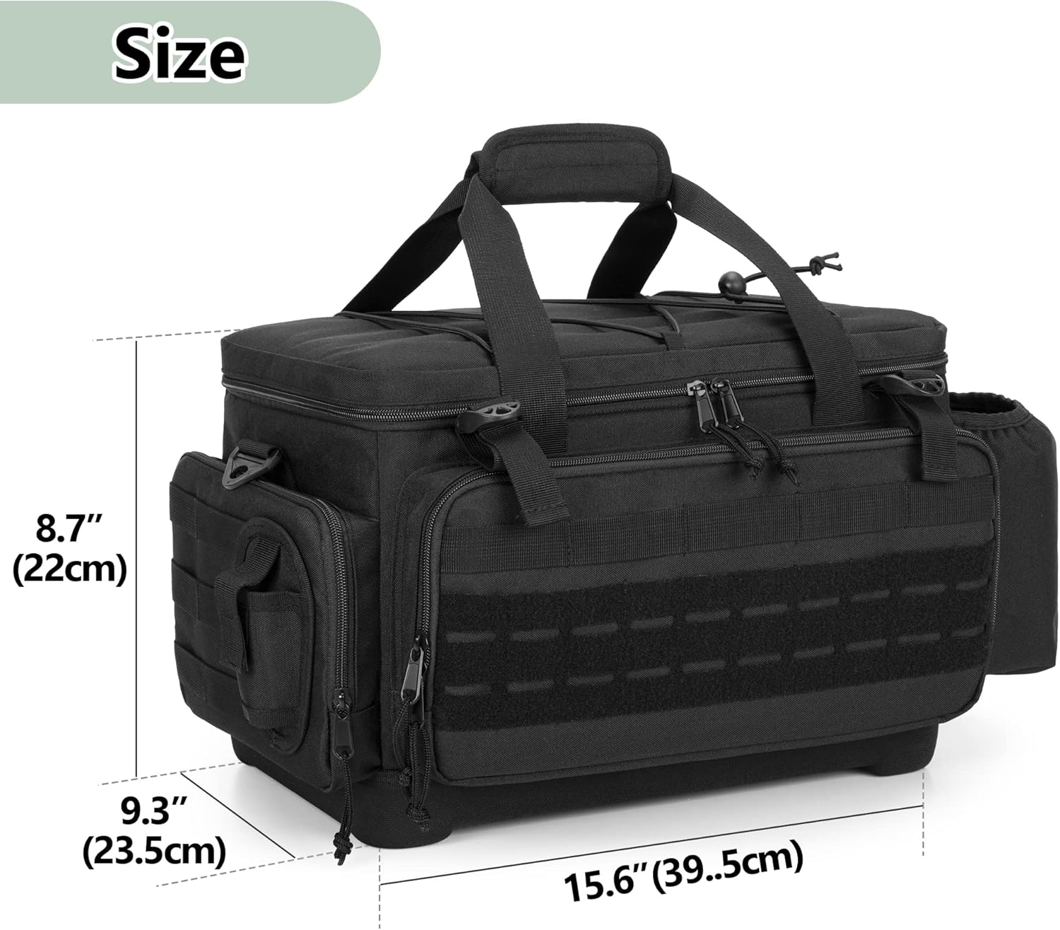 Waterproof Fishing Tackle Bag with Waterproof EVA Bottom (No Tackle Boxes in Package), Soft Tackle Box Storage Bag with Rod Holder, Pliers Storage for Fishing - Image 6
